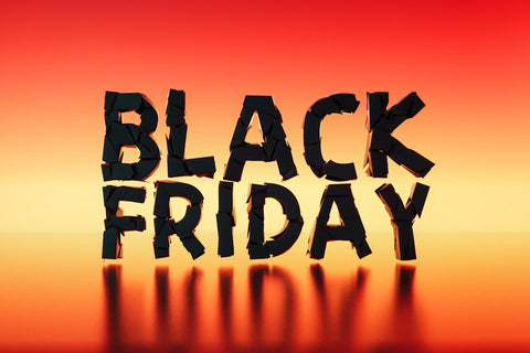 A Black Friday sign marking the start of the year's biggest shopping event