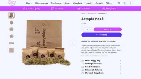 A clearer product page